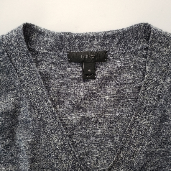 J Crew Merino Wool/Linen Blend V-neck Sweater - Picture 6 of 7
